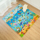 Golden cat cartoon puzzle floor mat baby crawling mat 60x60 floor bedroom children's foam mat splicing thickening home animal world early education 60*60*1.0cm 4 pieces