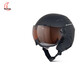 MOON ski helmet ultra-light snow helmet outdoor warm safety helmet sports helmet matte black with lens L