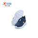 XTEP children's shoes for boys and girls, outdoor toothed non-slip cotton shoes, dark blue/bay blue, size 26