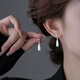 DAISY DREAM925 silver water drop tassel earrings women's light luxury niche design earrings 2025 new high-end cold style earrings tassel water drop earrings 925 silver