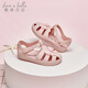 DAVE&BELLA Girls' Sandals Baotou Children's Princess Shoes Soft Sole Hollow Little Girls' Shoes Summer Baby Children's Shoes Pink In Stock DB2240274 23