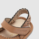 YEEHOO children's shoes, summer breathable sandals, non-slip baby sandals, brown 115mm, recommended foot length 115-120
