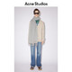 Acne Studios gift solid color fringed wool warm scarf shawl outer light heather gray