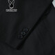 Playboy suit, men's casual suit, black jacket, formal groomsman suit, groom's wedding three-piece suit, 801 two-button black suit, suit + trousers 175A