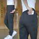 
Ice-hide thin casual pants for men's loose feet trendy Harun Working Pants autumn style versatile stretch sports pants 689 military green XL