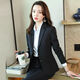 Small suit for women, spring, autumn and winter long-sleeved professional suit, business formal wear, interview, work, teacher sales work clothes, black female, suit jacket + pants + white shirt, 2XL size, about 115-124 Jin Jin is equal to 0.5 kg. Wear