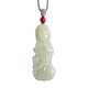 BJYL white jade Guanyin Bodhisattva jade pendant Buddha statue pendant for men and women in the year of birth, jade brand jade pendant, jade pendant necklace, jewelry, white jade Guanyin pendant