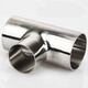 Huili's customized 316 stainless steel tee sanitary grade welded tee fitting 38 51 63 7 89 108 1592