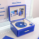 Ask Plus WHATPLUS C300 all-in-one CD player audiophile album player retro CD player record player shape Bluetooth speaker Bluetooth cd player birthday gift C300 Klein Blue 2nd generation + genuine CD