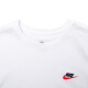 Nike (NIKE) official website women's 24 new summer sportswear running fitness casual top loose breathable short-sleeved knitted T-shirt AR4999/white/size two sizes too large L