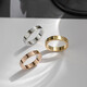 Qina Luo Luo's Crazy Ring Men's Gao Qiqiang's Same Style Zhang Songwen's Titanium Steel Couple's Ring Women's Trendy Gift Ring for Friends Rose Gold Default No. 9 Other Size Remarks