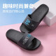 Letuo fashionable outer wear slippers men's fashion color matching soft bottom home beach bathroom slippers summer SJ2105 black 42-43 (suitable for 41-42)