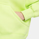 Nike sweatshirt jacket women's 2024 autumn and winter new style plus velvet warm loose sports knitted casual hooded pullover DQ5859-736 fluorescent yellow inner fleece M