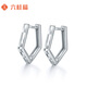 Liuguifu Jewelry Platinum Earrings Women's PT950 Earrings Pentagon Earrings Car Flower Sparkling Earrings Birthday Gift 2.05g