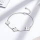 Liuguifu Jewelry PT950 platinum bracelet sparkling four-leaf clover platinum bracelet for women PT0400008 5g