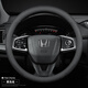 Honda steering wheel cover genuine leather Accord CRV Haoying Civic P7 Odyssey HRV Jed handlebar cover ultra-thin round ultra-thin model black line without label
