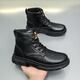 Warrior Martin boots mid-high top casual shoes trendy men's boots versatile men's shoes WXP (WZ)-2140 Black 43