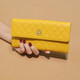 Sephoron Double 11 Korean version yellow wealth-gathering hand wallet high-end soft cowhide wallet to hold mobile phone handbag wallet yellow