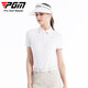 PGM Golf-Kleidung Frauen atmungsaktive Kurzarm T-Shirt Polo-Hemd YF673-Weiße [Top] XL