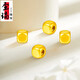 Holy glass gold small sugar cube gold beads DIY clavicle chain bracelet necklace pure gold 999 transfer beads square pendant about 0.03g - single - 3mm sugar cube gold beads