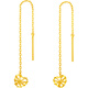 Saturday Fu Hollow Love Gold Earrings Women's Gold Birthday Gift Price A0913530 A pair of about 0.91g