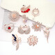 Dabuliu Korean style brooch for women, rhinestone scarf buckle, anti-exposure buckle, crystal pearl, crystal bow - Molan