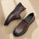 Red Dragonfly Men's Shoes New Business Casual Leather Shoes Commuting Men's Shoes Soft Sole Dad Shoes WTA33105 Brown 39