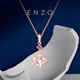 Chow Tai Fook ENZO Classic Colorful Treasure 18K Gold Morganite Tourmaline Pendant Female EZV3354 Birthday Gift Free Silver Chain EZV3354
