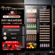 Bacchus wine cabinet with double doors, 150 bottles, thermostatic cabinet, home commercial tea cabinet, frozen beer, champagne, whiskey ice bar, double-door built-in wine storage, large living room, villa, combination cabinet, left ice bar type + right all-wood shelf type 416L YC-208 air-cooled compressor four temperature zones