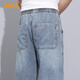Jeep (Jeep) [Sommer-Dünnstil] 2025 Neue Herren Jeans Männer loser Straight High Street Casual Wide Big Long Hosen Männer