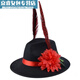 Jingpufei men's big-brimmed hat top hat wedding photo studio shooting groom official Chinese style photo costume photography props big red flower happy hat + feathers