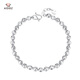 Aido diamond platinum shiny cat's eye bracelet for women pt950 platinum round beads hand jewelry gift for wife, weight 5.50g, length 16cm, thickness about 4mm