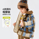 Dudujia children's coat winter boys' quilted tops girls fashion plaid winter clothes baby all-match coat blue 90