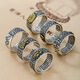 
Bucklele's retro eight guardian god rings men's heart sutra year's opening ring imitating Thai silver six-character mantra ring J1396 golden flying dragon adjustable opening