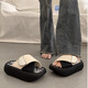 Les pantoufles de grande hauteur à semelles épaisses pour les femmes en été portent 2025 Slippées de graffitis pour le gâteau d'éponge Chaussures pour femmes à semelles épaisses sur la plage de la plage. Slippers de graffitis pour femmes [taille 37]
