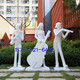 Outdoor music figure fiberglass sculpture garden landscape courtyard real estate sales department shopping mall large ornaments decoration combination B fixed jin