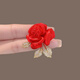 Mr. Ouyang's national style fashionable red rose brooch for women, exquisite retro corsage, temperament, flower coat brooch accessories, rose brooch A26-205