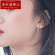Luohe Star pt950 platinum earrings for women pt999 small ear hook temperament earrings that do not need to be taken off when sleeping pt999 ear hook style 2.0-2.2g