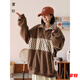 Xianhuai POLO shirt men's business long-sleeved autumn top trendy men's American retro waffle half zipper polo ling JCF-653 apricot XL