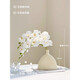 Flower e-flow Phalaenopsis artificial flower fake flower table decoration light luxury high-end flower arrangement dining table floral decoration home decoration 2 white branches + narrow mouth flat bottle