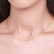 Caibai Jewelry Gold Necklace Pure Gold Water Ripple Women's Necklace Price Approximately 2.30g Approximately 40cm