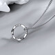 Bai Qixin Necklace Men's Möbius Ring Trendy Brand Versatile New Women's Silver Horsewhip Chain Titanium Steel Pendant Men's Gift Möbius Ring Necklace