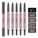Yaqinuo fashionable double-headed automatic eyebrow pencil, waterproof and sweat-proof, not easy to fade, long-lasting natural makeup pencil, wild eyebrow pencil 02# tea brown