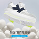 Dr. Jiang's spring toddler shoes for boys and girls, no need to tie laces, knob button baby sneakers, m/grey/blue 29, foot length is about 17.5-18.1