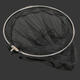 Boss Gu's mesh head, glass fiber vigorous horse mesh head, foldable stainless steel net head, fishing gear, black 35cm net head