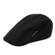 
Monnet hat men's summer new duckbill hat middle-aged and elderly casual daddy beret four seasons painter hat retro front hat black [letter copper label] one size (54-60CM)