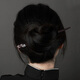 Su Shiliu 925 silver sandalwood hairpin hairpin retro cheongsam new Chinese style headwear female birthday gift for wife and girlfriend peach blossom ebony hairpin