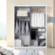 Quanyou Home Sliding Door Wardrobe Modern Fashion Classic Silver Wardrobe Bedroom Panel Wardrobe Large Wardrobe 107020