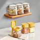KAWASIMAYA seasoning jar salt MSG seasoning box home kitchen storage box combination set seasoning box seasoning bottle jar ivory white seasoning jar (1 piece)