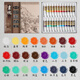 Surada Chinese Painting Pigments Chinese Painting Pigments Chinese Painting Pigment Set Beginner Students Children's Ink Painting Landscape Painting Introduction 24 Colors 6ml Beginner Set SD158 Sketching Mark Pen Painting